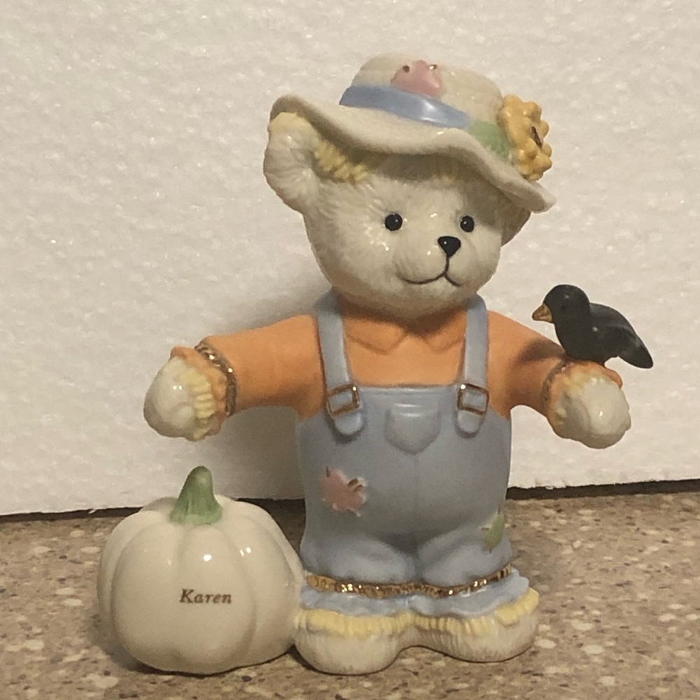 Lenox Porcelain Scarecrow Pumpkin Personalized with the name Karen Figurine